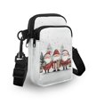 thumbnail image 3 of FUIALDOLG Christmas Cellphone Purse with Santa Claus Print, Double Deck Zipper Polyester Purse for Women Running and Travel, 3 of 7