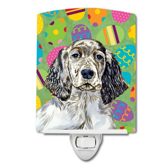 Caroline's Treasures LH9412CNL English Setter Easter Eggtravaganza Ceramic Night Light, 6x4x3", multicolor