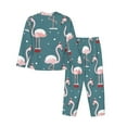 thumbnail image 2 of Uemuo Flamingo Pattern Womens Pajama Sets,PJ Set for Women,Pajamas for Women Logo,Long Sleeve Pajama Set for Women,Soft Long Sleeve Top With Pants-XX-Large, 2 of 9