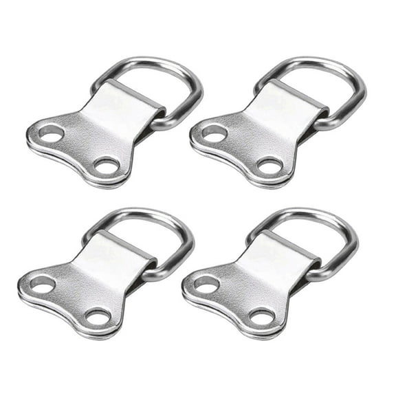CTIRCHIU 25Pcs Metal Picture Frame Hanging Hook Silver Double Hole D Ring Hangers with Screws