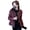 Wine Red, variant on Women's Tweed Jacket Long Sleeve Button Down Cropped Blazer with Pockets Lattice Double Breasted Coat for Autumn Winter
