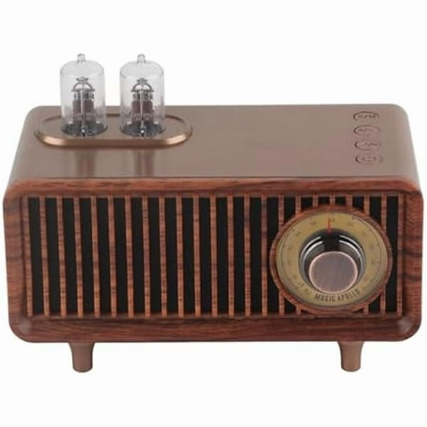 wonima11 Retro Bluetooth Speaker,Portable Bluetooth Vintage Speaker,Low Latency USB Retro Bluetooth Speaker with Radio,for Kitchen Bedrooms Desk Shelf Party Travel