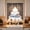 Black, variant on VOTRUDI 23.62×39.37in Plaid Christmas Tree Shape Swags Valance Curtains Light Filtering Snow Views Window Curtain With Tassel Fringe Farmhouses