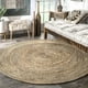 thumbnail image 1 of Area Rug NuLoom Rigo de yute, fibra natural tejida a mano, 4 pies, 1 of 9