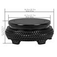 thumbnail image 2 of Pedestal de escultura en relieve negro, base decorativa for maceta, florero, plantas de interior, 2 of 5