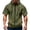 Army Green-2, variant on Short Sleeve Hoodies for Men Summer Fall Drawstring Loose Hooded Sweatshirt with Pockets Casual Zip Up Jacket Outerwear
