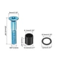 thumbnail image 2 of Uxcell 1" Skateboard Hardware Kit Screws Axle Nuts Washers Spacers, Blue Black 1 Set, 2 of 4