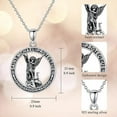 thumbnail image 3 of SOULMEET St Michael Medal Necklace 925 Sterling Silver The Archangel Protect Us Pendant Necklace Catholic Coin Jewelry Gifts for Men Women, 3 of 6