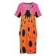 thumbnail image 4 of Estilo calabaza con puntos Rosa arte moderno estampado suelto vestido de bolsillo vestido de verano ropa diaria de mujer tendencia 2025, 4 of 7