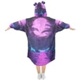 thumbnail image 2 of FORMRS Wearable Blanket Hoodie with Sleeves for Kids Cozy Flannel Sweatshirt, Pink Neon Road, 2 of 7