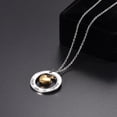 thumbnail image 3 of Personalize Always in My Heart  Mom - Stainless Steel Circle of Life Heart Cremation Urn Pendant Memory Necklace for Cremation Ashes of Loved One Keepsake Memorial Jewelry, 3 of 7