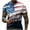 Light Blue, variant on Mens Popular 3D Digital Flag Print Fitness Sports Short Sleeve T-Shirt Blouse
