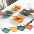 thumbnail image 1 of CGZQFEI Plastic Plates with Handles for Camping, Picnic, and Dinner Table. Reusable and Unbreakable Plates. Microwave Safe, Dishwasher Safe, Freezer Safe, BPA Free, 1 of 9