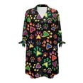 thumbnail image 7 of SCRAWLGOD Colorful Paws 3/4 Sleeve Cardigan Shirt for Women Cardigan for Women Trendy Size M Button Down Shirts for Travel Summer Cardigan Jacket for Women, 7 of 7