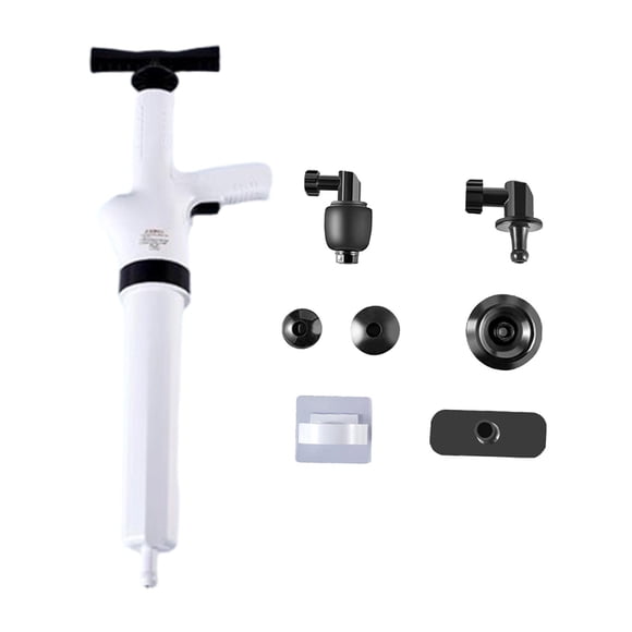 Desatascador de Inodoro, Desatascador de Fregadero Obstruido, Dispositivo de Desatascador de Dragado Manual para Lavabo de Baño, Drenaje de Piso, Alca Blanco