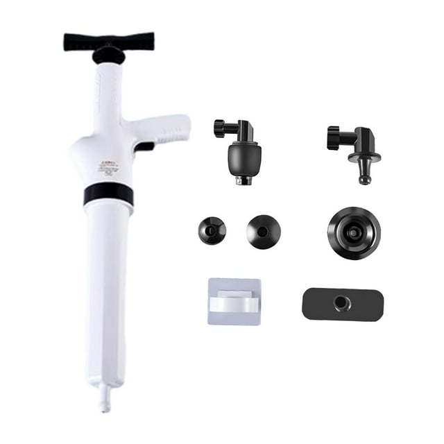 Desatascador de Inodoro, Desatascador de Fregadero Obstruido, Dispositivo de Desatascador de Dragado Manual para Lavabo de Baño, Drenaje de Piso, Alca Blanco