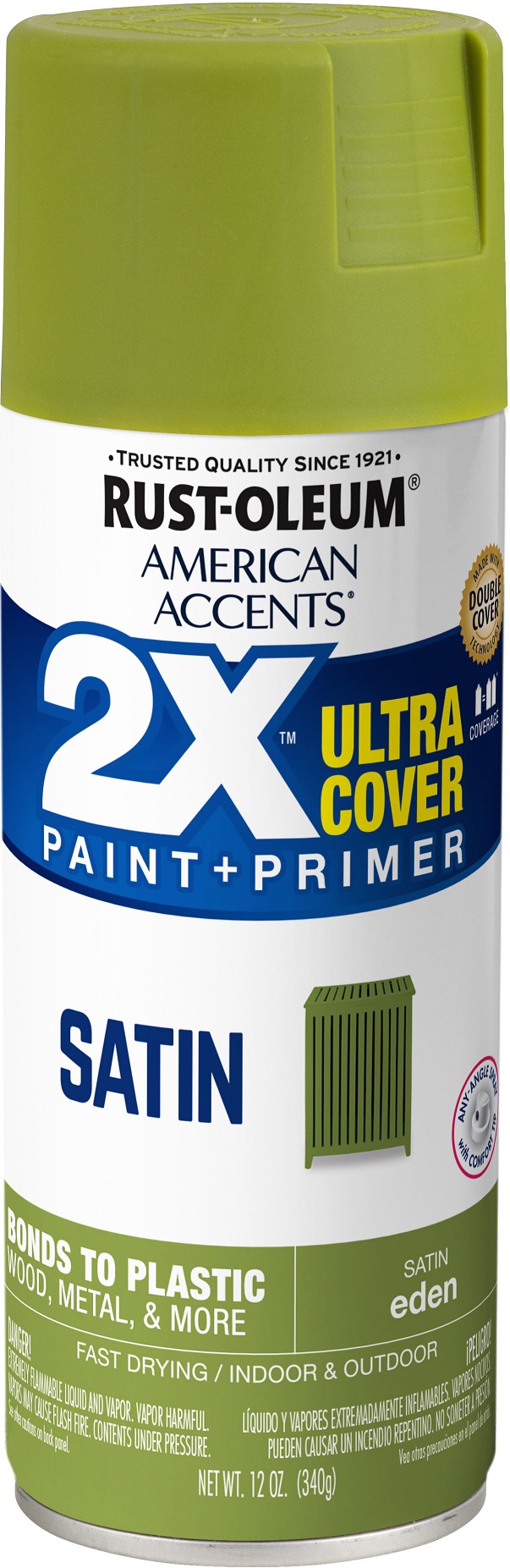 Eden, RustOleum American Accents 2X Ultra Cover Satin Spray Paint, 12