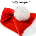 thumbnail image 5 of Qwertyu Santa Hat Christmas Hat for Toddler Kids Xmas Holiday Hat,Unisex Velvet Classic Santa Hat for Christmas New Year red, 5 of 8