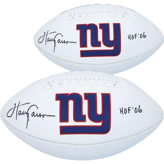 Harry Carson New York Giants Autographed White Panel Football with "HOF 06" Inscription - Fanatics Authentic Certified