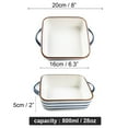 thumbnail image 2 of Qeeadeea Rectangular Lasagne Pan With Handle, Small Ceramic Bakeware Pan For 1 Person, Porcelain Baking Dish Oven Proof-white-A-800ml 28oz, 2 of 6