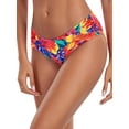 thumbnail image 6 of Ocean Blues Women's Full Coverage Bikini Bottom Low Rise Ruched Sides Swim Bottoms Floral Bathing Suit Bottoms, 6 of 9