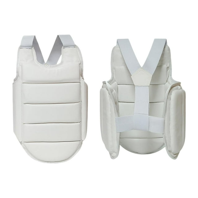 S SERENABLE Karate Chest Protector Guard Practical PU EVA Easy to Wear Taekwondo Protector Rib Protector for Boxing Kickboxing Volleyball L