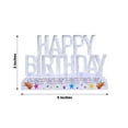 thumbnail image 3 of BalsaCircle Clear 5x3 in Acrylic Happy Birthday LED Cake Topper Wedding Party Events Decorations Supplies, 3 of 8
