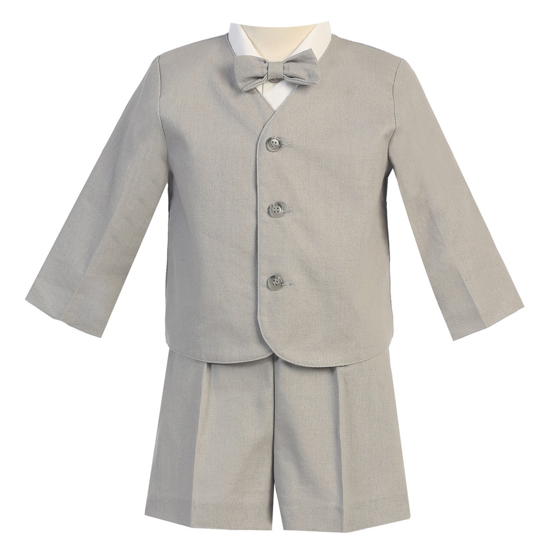 Baby Boys Light Gray Eton Short Formal 