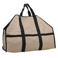thumbnail image 1 of YM-Bolsa portadora de leña de tela Oxford, bolso de transporte para almacenamiento de carbón y madera de gran capacidad, color caqui, 1 of 10