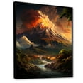 thumbnail image 2 of Designart "Awakening Of The Volcanic Power II" Volcano Floater Framed Wall Art Living Room, 2 of 5