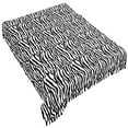 thumbnail image 4 of Zebra Black and White Soft Warm Throw Animal Printed Flannel Fleece Bed Blanket Bedding, 4 of 7