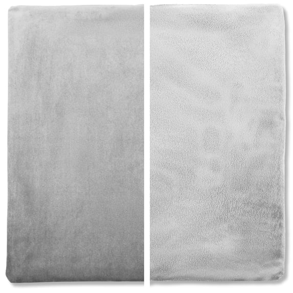 24" x 24" Cover Only Throw Pillowcase Reversible - White Dandelion: 2 PCS / 4 Sided. Luxurious, Microsuede/Microplush Fabric - Softest / High Thread Count - Washable, Outstanding Beauty & Comfy