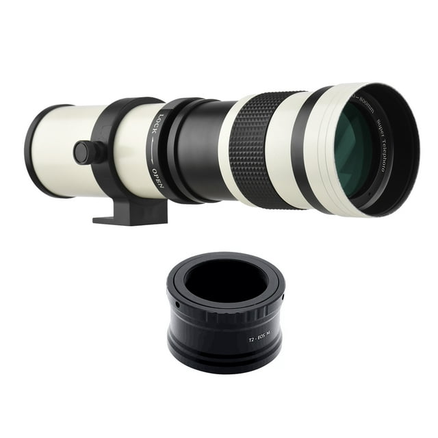 Walmeck  MF Super Telephoto Zoom Lens F8.3-16 420-800mm T2 Mount with M-mount Adapter Ring 14 Thread Replacement for  M M2  M5 M6 Mark II  M50 M100 M200 Cameras