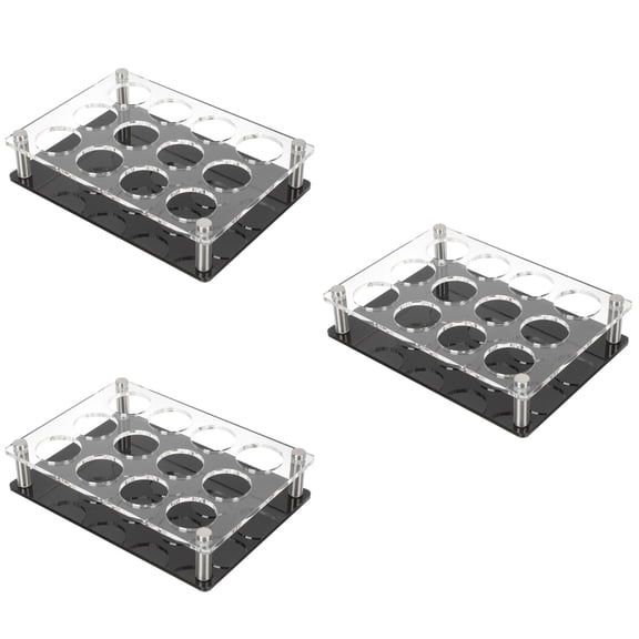 Set of 3 Whiskey Flight Serving Tray Bar Cup Holder
