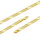 thumbnail image 3 of Collar de cadena PROSTEEL de 5 mm Fígaro Sólido Plata de Ley 925 chapado en Oro 24 Pulgadas, 3 of 6