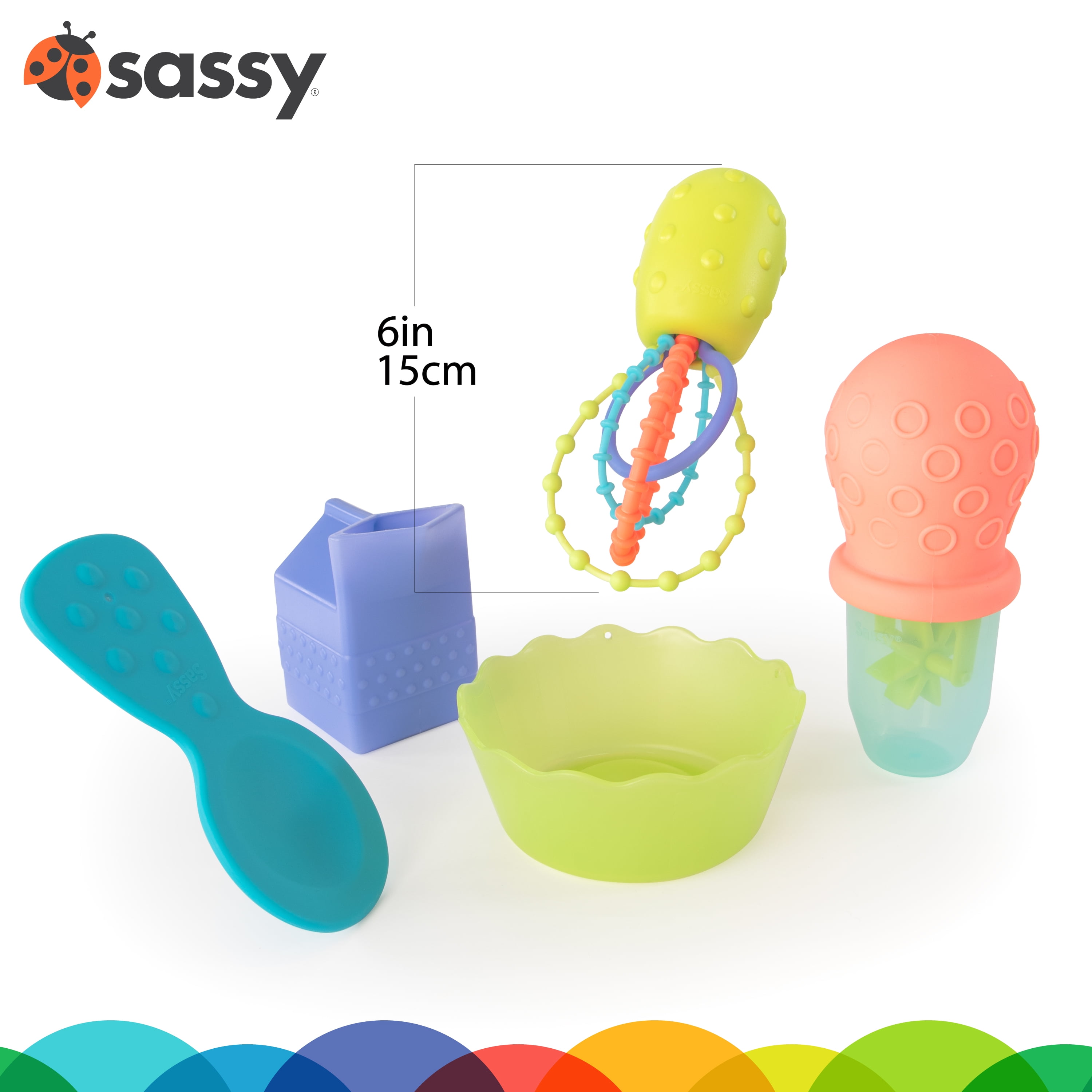 Sassy Bathtime Baker 5 Piece Infant Bath Toy Set