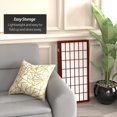 thumbnail image 5 of Red Lantern 3 ft. Short Window Pane Shoji Screen - Rosewood - 5 Panels, 5 of 7