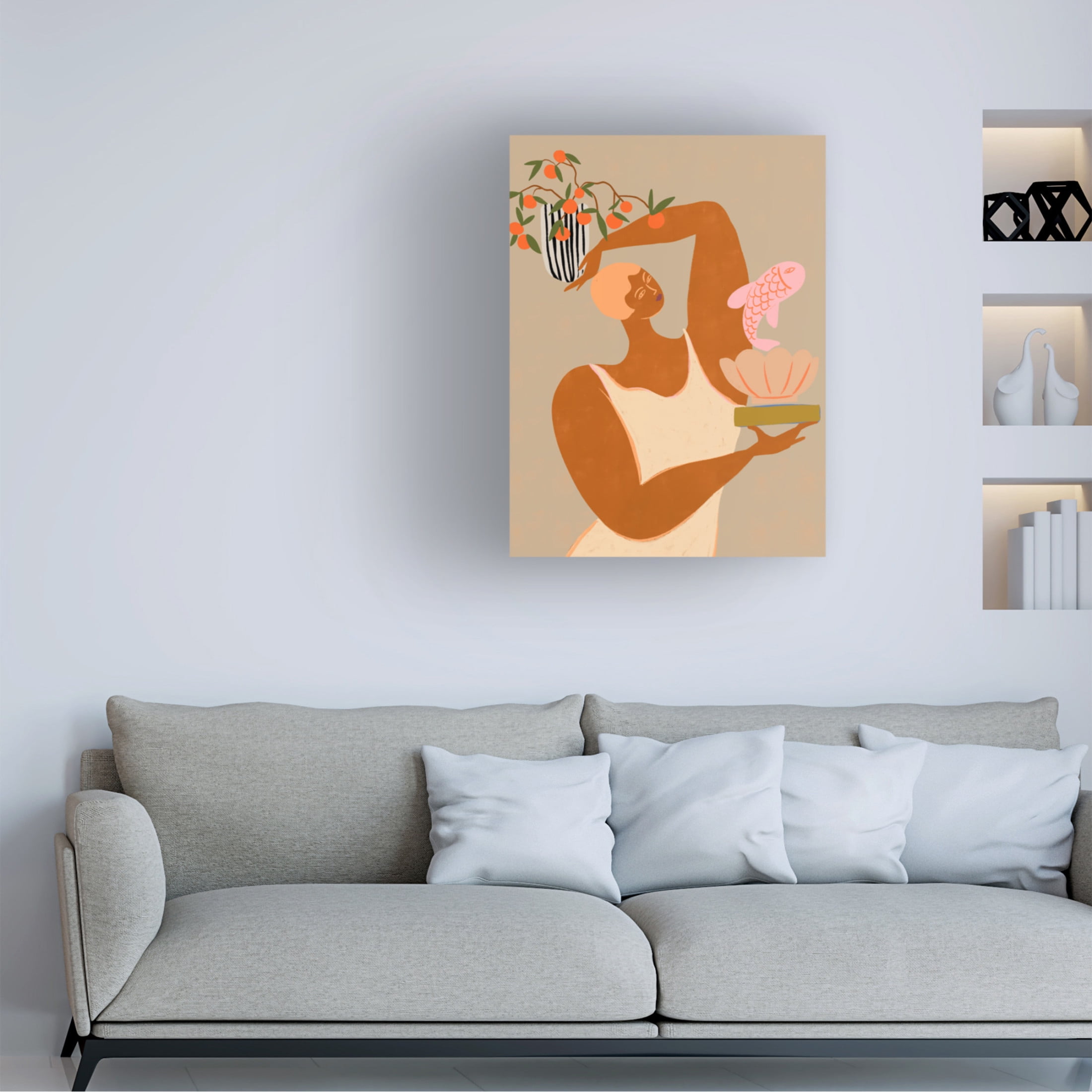 Trademark Fine Art Arty Guava Fish And Oranges Canvas Wall Art