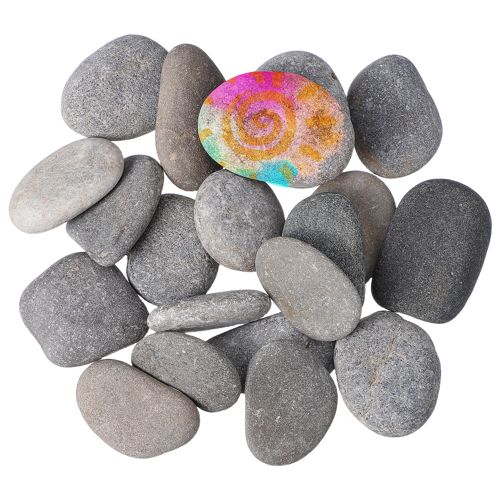 Nestingho 20Pcs Pebbles for Painting Small Natural River Rocks DIY Drawing Rocks River Stones