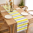 thumbnail image 3 of Yellow Grey Table Runner - 90 Inch Long, Kitchen Dining Table Runner Dresser Scarves, Farmhouse Watercolor Modern Geometric Farmhouse Decor for Coffee Tables Wedding Party Banquet, 3 of 8