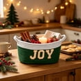 thumbnail image 5 of Twfbrm Christmas Storage Baskets, Small Gift Basket with Handle and Gold Letter Design, Cute Woven Basket Christmas Decoration for Toys, Holiday, Party, Home Decor, 5 of 6