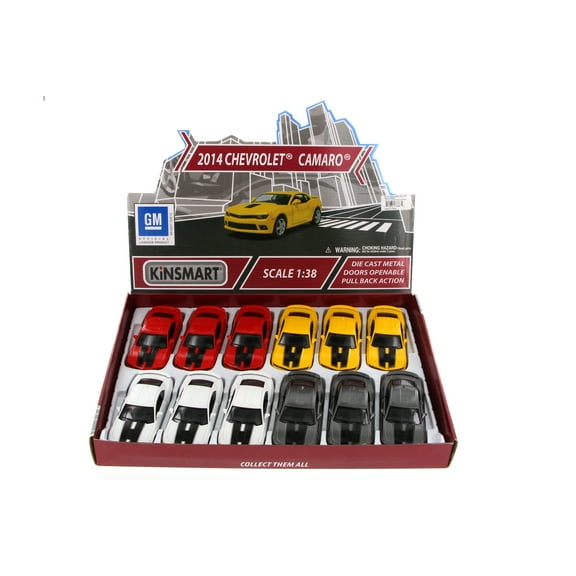 2014 Chevrolet Camaro Diecast Car Package - Box of 12 1/38 Scale Diecast Model Cars, Assorted Colors