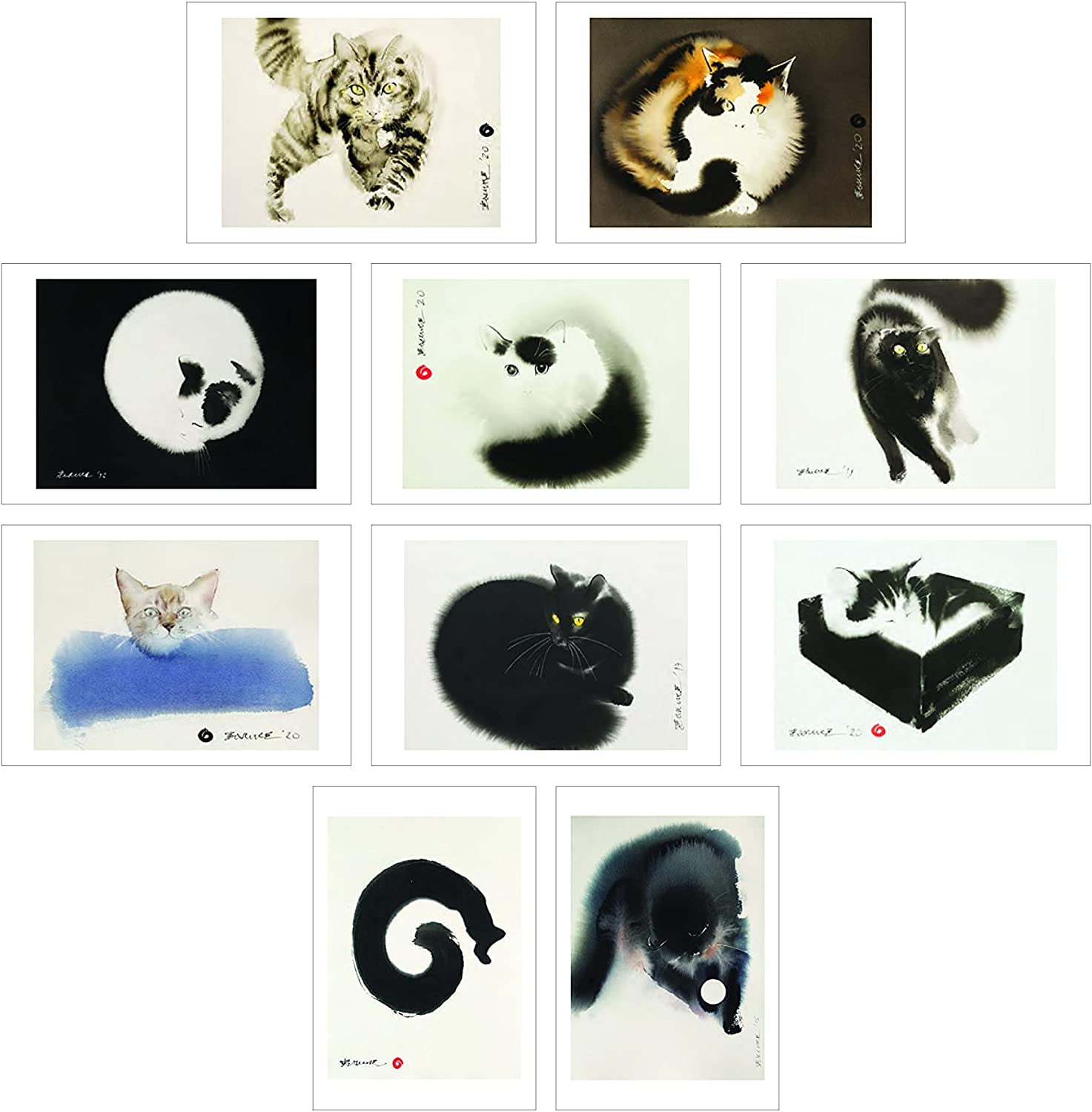 from cat st　10冊 Cat Box: 100 Postcards by 10 Artists, (Hardcover) - Walmart.com