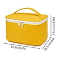 Meiyuuo Bright Yellow Makeup Bag, Waterproof Travel Cosmetic Organizer