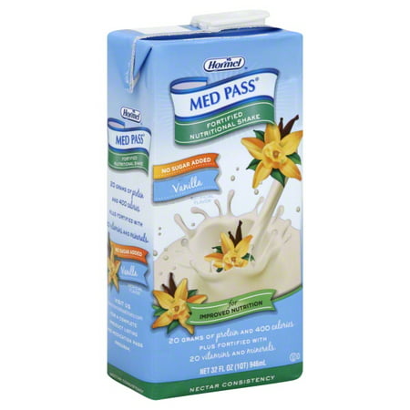 Oral Supplement Med Pass No Sugar Added  Vanilla 32 oz. Carton Ready to Use, 1 (Best Meds For Adult Add)