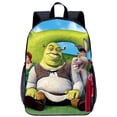 thumbnail image 1 of Shrek-mochila escolar con estampado de dibujos animados para niños y niñas, bolsa de viaje para ordenador portátil de 17 pulgadas, temporada escolar, 1 of 4