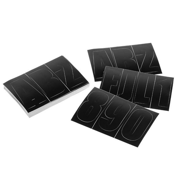 Kit de lettres et numéros de navigation de plaisance – 7,6 cm noir, autocollants pour numéro d'identification d'enregistrement, – 4 de chaque lettre et conforme à l'U.S.C.G.