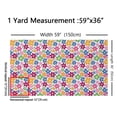 thumbnail image 3 of Manfei Rainbow Floral Sewing & Crafting Fabric (3 Yards) for Kids Girls, Colorful Blossoms Home Decor Fabric by the Yard, Spring Garden Flower DIY Fabric, 3 of 6