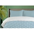 thumbnail image 4 of Ambesonne Muted Colors Duvet Cover Set, Simple Striped Stars, 2-Calking, Sky Blue Cadet Blue, 4 of 7
