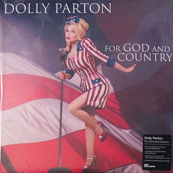 Dolly Parton For God and Country (Vinyl Record) 12" Album Coloured Vinyl